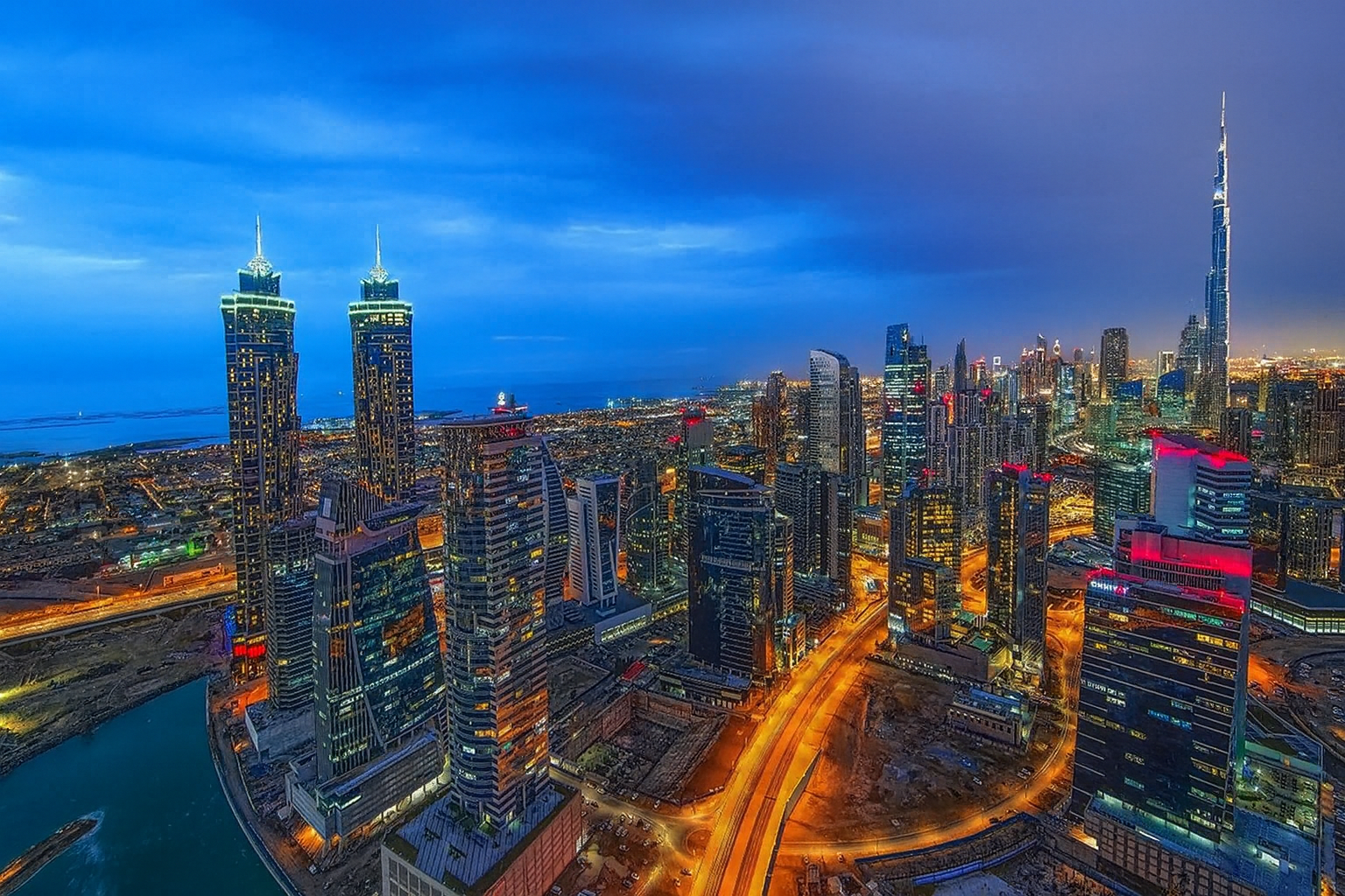 Dubai Skyline at Night