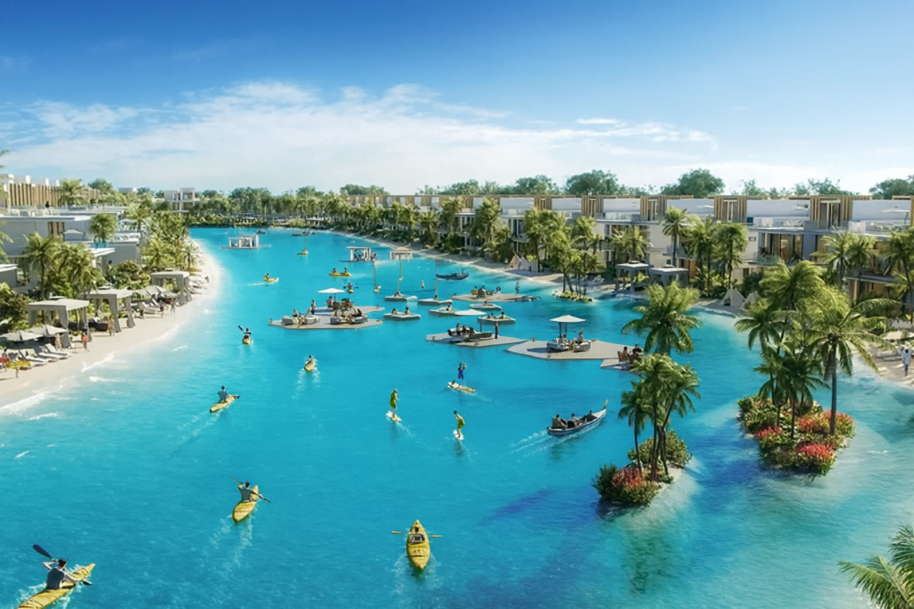 View of Dubailand community with new developments ideal for property investment